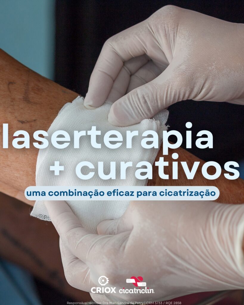 laserterapia curativos criox cicatriclin criciuma tratamento feridas hiperbarica