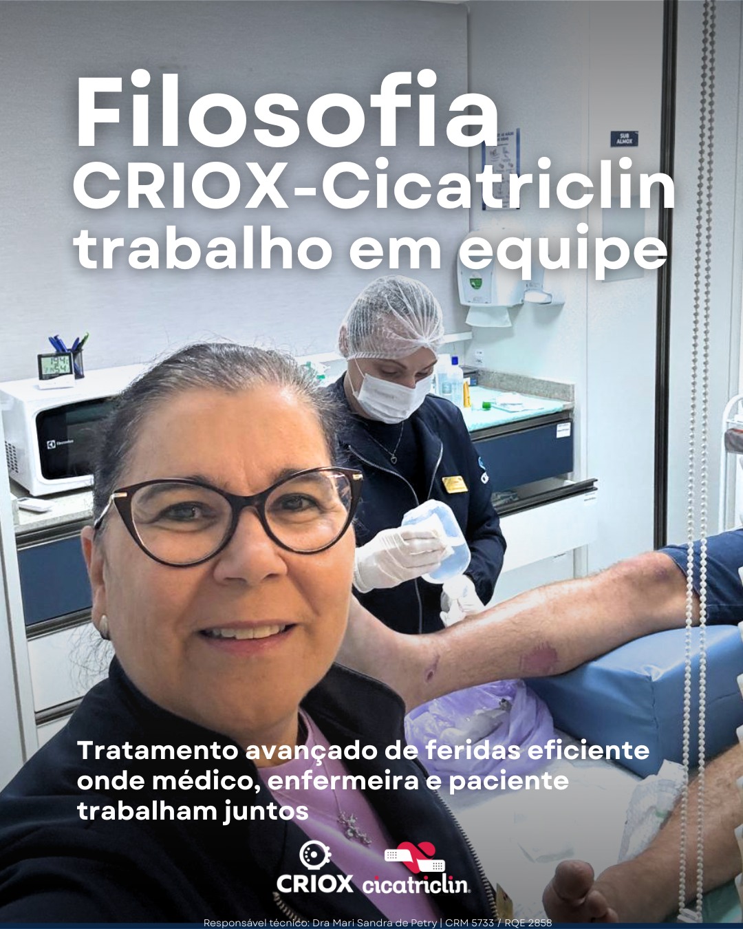 criox cicatriclin feridas criciuma tratamento avançado medico enfermeira paciente